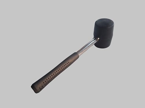 16OZ Rubber Mallet with Tubular Steel Shaft and Soft Grip Handle