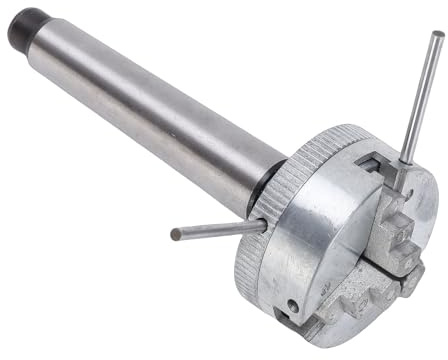 SEAFRONT Plato Torno de Madera, Portabrocas de Torneado en Madera, Rango de Sujeción Autocentrante de 3 Mandíbulas de 10-35mm con Cenador Cónico MT2 para Herramientas de Torno de