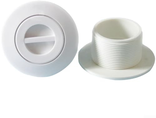 Pool Suction Nozzle 2 Inch Suction Port Replacement for Pool Maintenance - Efficient Water Flow Outlet Nozzle for Filter Pump System Accessories White