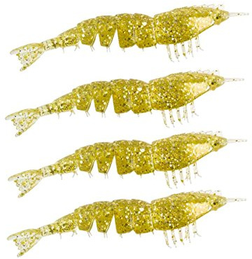 Z-MAN Ez Shrimp Z Unrigged, 3.5, Gold Flake