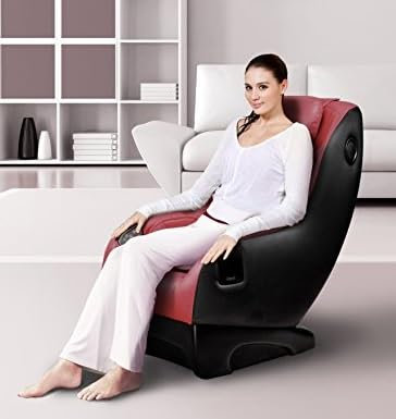 GLOBAL RELAX® | GURU Massage- und Entspannungssessel I Rot | 3 Massage-Modi | Luft-Vorprothesen-Funktion | 2D-Surround-Sound | Massagesessel mit Bluetooth I USB-System