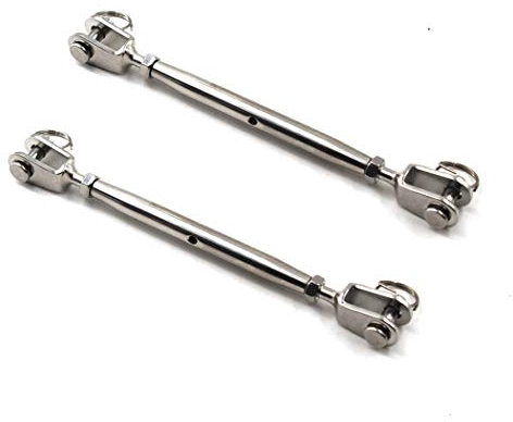 Tensor de mandíbula y mandíbula M8 304 de acero inoxidable cerrado, paquete de 2