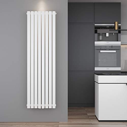ELEGANT Design Paneelheizkörper Röhren 1600 x 472 mm Weiß Doppellagig Badheizkörper Mittelanschluss Vertikal Röhren Heizkörper