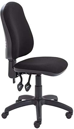 Office Hippo Small Office Chair without Arms, Computer Desk Chair with High Curved Back, Swivel Office Chair + Adjustable Backrest, Home Office Chair with Wheels, Holds Up to 115kg, 2 Year Wty - Black