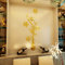 DIY Spiegel Blumenvase 3D Kristall Acryl Schmetterling Aufkleber Blumenvase Spiegel Wandaufkleber für Eingangsbereich Wohnzimmer Möbel Wanddeko (Gold, 31 cm (B) x 80 cm H)