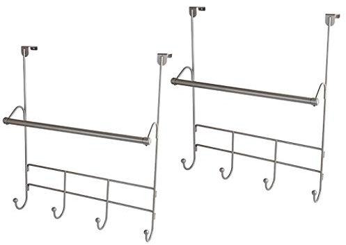 2er-Set über dem Türgarderobenständer, hinter dem Türgarderobenständer Duty Organizer for Mantel, Handtuch, Tasche, Robe-1-Stange und 4 Haken