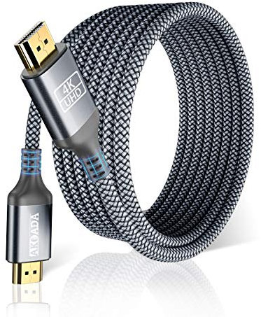 AkoaDa 4.5 Metros Cable HDMI 4k, Cables HDMI 2.0 de alta velocidad de Trenzado de Nylon para TV, Monitor, Laptop, PS4/PS5 etc.