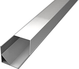Tivendis LED Profil für LED Stripe 2m | Eckprofil 90° Aluminiumprofil | E90 10 mit Abdeckung satiniert