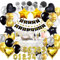 Bea's Party Piatti carta oro bianco, decorazioni compleanno tavola, set stoviglie compleanno bianco e oro, palloncini numerati oro, tovaglia, piatti carta