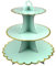 Soporte para Cupcakes de Cartón, Soporte Tarta de 3 Niveles, Postre Soporte para Pasteles, Cartón Torre de Postre para Bodas, Fiestas de Cumpleaños (Verde)
