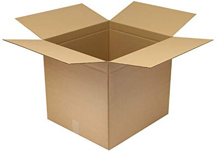 Verpackungsheld Wellpapp-Faltkarton 1-wellig, 550x500x500mm, Qual. 1.30C, braun, Fefco 0201, 25 Stück