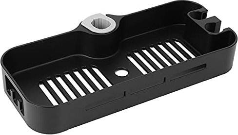 Support salle de bain, support de rangement pour tringle de douche noir mat support de rangement multifonctionnel avec pommeau de douche panier de rangement pour toilette plateau de tringle de douc