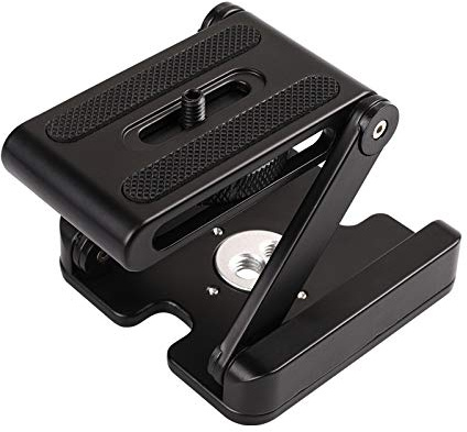 Andoer Aluminium Z Flex Tilt Tripod Head 2 kg Payload with Universal 1/4 3/8 Screw Bubble Level for Mounting DSLR Camera
