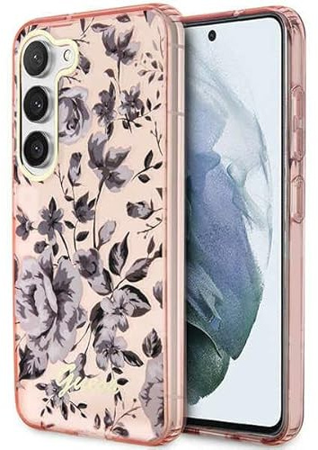 GUESS GUHCS23MHCFWSP Hardcase für S23+ S916 Pink Flower Collection
