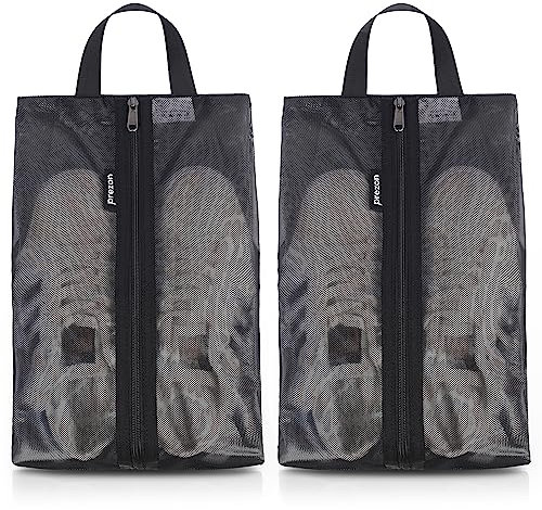 Prezon Reise Schuhbeutel, Wasserfeste TPU-Mesh, Robuster YKK-Reißverschluss, Schmutzabweisender Schuhsack, Schuhorganizer, Schuhtasche mit Reißverschluss für die Reise oder die Aufbewahrung zu Hause