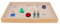 Cyrank Samt Stapelbares Schmucktablett, Flaches Schmuck-Organizer-Tablett aus Holz, Schmuck-Schubladen-Organizer Für Halskette, Armband, Ring, Vitrine(Beige)