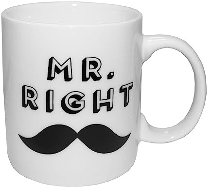 Widdle Gifts Wedding or Anniversary White Novelty Mug - Mr Right Boxed Mug, Also Ideal Birthday or Christmas Idea