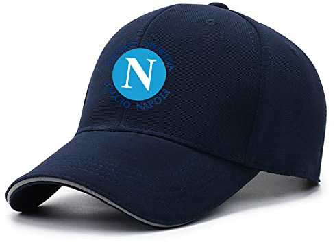 GLLUSA Baseballkappe Für Herren Für SSC Napoli Print Freizeithut Verstellbare Sonnenblende Hut Golfkappen Trucker Hut Unisex Sportkappe – Geschenk Für Teenager-Navy Blue||One Size