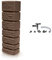 Kreher XXL Wassertonne Tower Brick mit Wasserhahn und Füllautomat. Tolle Backstein Optik, 350 Liter Nutzungsvolumen. Maße (BxTxH): 57,5 x 38,4 x 180 cm (Braun)