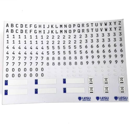 Thicon Models 50413 Nummernschild-Sticker 1:14 Dekorbogen 1 St.