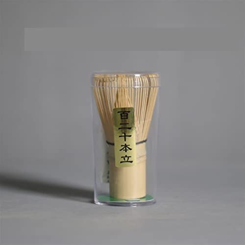 BAMFY Vaso Te Matcha Kit Chasen Bambu Matcha, Soporte for Batidor Matcha, Tazón De Vidrio, Cuchara, Kit Matcha Japonés Juego De Té (Color : 120 prongs)