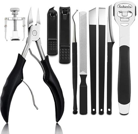 Nail Clipper for Seniors Thick Nails Ingrown Toenail Clippers Removal Kit Pedicure Tools for Feet Pedicure Knife Nail Pliers Treatment Cuticle Cutter