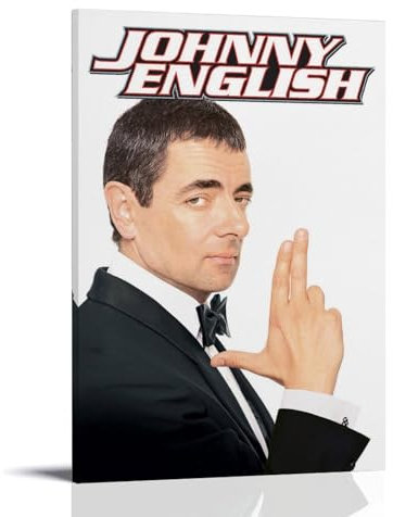 LETOOUY Classic Film Johnny English Cast Poster Dekorative Malerei Leinwand Wandkunst Wohnzimmer Poster Schlafzimmer Malerei,Wandkunst Bilddruck Moderne Familienzimmer Dekor 16x24inch(40x60cm)