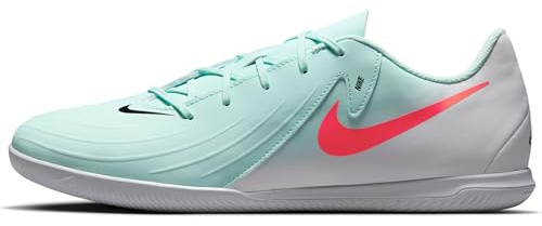 Nike Men's Phantom GX II Club IC Football Shoes, Mint/Atomic Red-Off Noir, 11