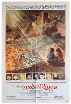 Filmplakat Der Herr Der Ringe-Seltenes, Vintage-Filmplakat für Ralph Bakshis Reise Nach Mittelerde Mit John Hurt und Anthony Daniels, Leinwand-Poster, Schlafzimmer, Dekoration, Landschaft, Büro,