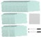 sourcing map 40pcs Basket Labels Clip 3.5 x 2.8 Inch Plastic Removable Storage Bin Labels Tags with 2pcs Erasable Black Marker and Wipe for Basket Cube Box Bin Storage Organization, Green