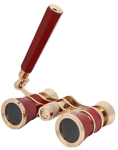 FLEXMAN Theater Fernglas, 3 Fache Vergrößerung, Tragbares Theater Teleskop, 25 mm Optik, Brillen Fernglas für Erwachsene Im Innen Konzerttheater (Red)