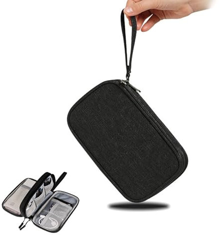 Electrónicos Bolsa Organizadora de Viaje, Organizador de Bolsa de Cable, Organizador de Cables de Viaje, Cable de Viaje Universal Bolsa de Accesorios, para Cargador, Adaptadores, Tarjetas de Memoria