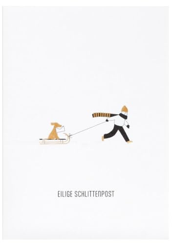 Räder Grußkarte Eilige Schlittenpost