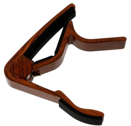 JEWEDECO Gitarren Kapodaster Holzoptik Praktische Clip Stimmgerät Für Gitarre Ukulele Und Bass Langlebig Und Leicht Für Profis Und Anfänger