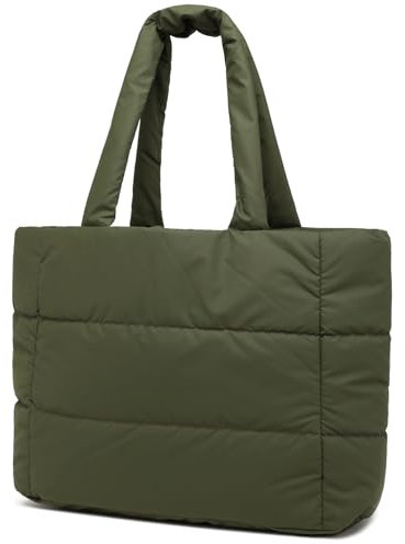 Myhozee Puffer Bag Damen Tasche Elegant - Handtasche Damen Tote Bag Puffect Shopper Groß Umhängetasche Hobo Bag Warme Schultertasche Bag Winter Handbag Stepptasche Einfarbig
