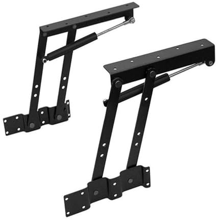 TROGPYXG 2 stücke Lift Up Top Klapp Hydraulische Tee Tisch Scharnier Möbel Lift Up Rack Kompatibel Mit Computer Tisch Tisch Heber Hardware Rack Regal