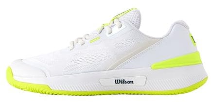 Wilson Damen Intrigue PRO OZ Tennisschuh, White/Safety Yellow/Navy Blazer, 39 1/3 EU