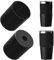Linkidea Lot de 2 gourdes compatibles avec les gobelets YETI Rambler 590 ml/750 ml, les gobelets de voyage 590 ml/750 ml et les protections de fond de bouteille en silicone (Noir)