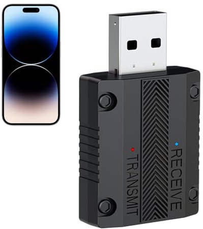 Receptor de transmisor de audio inalámbrico,Receptor de audio para automóvil, Receptor de audio estéreo, Baja latencia, adaptador inalámbrico, enchufe y reproducción de receptor para el de sonido de t