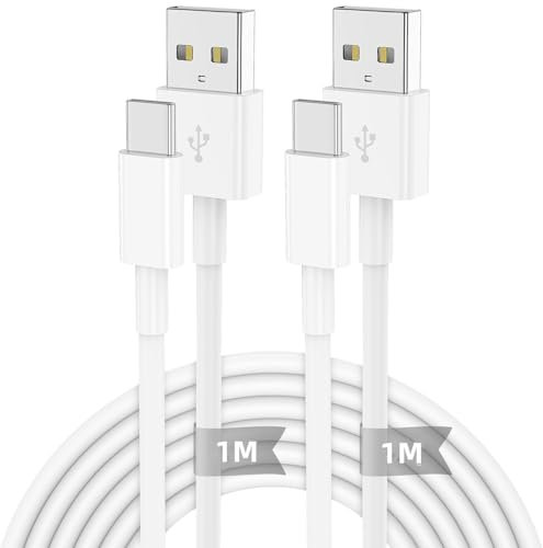 Carplay Câble USB A vers USB C 1M per iPhone 16 15, 2Pack 1M Carplay Câble USB a USB C Charge Cordon, Chargeur de Voiture Données Fil pour Apple iPhone 16/16 Pro/16 Pro Max/15 Plus/15 Pro Max/iPad Pro
