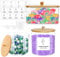 lot de 3 distributeur de lessive,distributeur de lessive avec 16 étiquettes,2 Cuillères et une tasse à mesurer,Boîte à Détergent pour Capsules de Lessive/Boules de Séchage/Pinces à Linge/Lessive