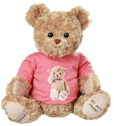 Bukowski Teddybär Mavi Nobody's Perfect 50 cm braun/pink mit T-Shirt Plüschteddybär