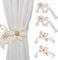 Fzyisw 4 Stück Vorhang Raffhalter, Niedlich Blumen Raffhalter für Vorhänge, Gardinenhalter Raffhalter - Sicher & Verstellbar für Kinderzimmer, Wohnzimmer, Schlafzimmer