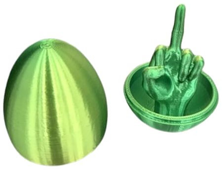 The Middle Finger Wiederverwendbare Osterei Überraschung Lustiges Streich Geschenk Lustige Geschenke für Erwachsene (Grün)