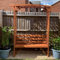 Wooden Garden Arbour Bench Seat Trellis Rustic Outdoor Patio Backyard Arched 2 Seater Loveseat Plant Pergola Arch Lawn Climbing Plants Canopy