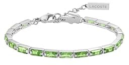 Lacoste Women's DUCHESS Collection Bracelet in Stainless Steel with Clear, Rainbow or Green Crystals