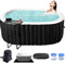 Gonfiabile Hot Tub 2-4 Persone 190 x 120 x 63.5 cm 2400W Vasca da bagno Gonfiabile Tub con Bocche d'aria, Coperchio Isolato, Tappetino E Pompa Di Riscaldamento Indoor Outdoor Spa Piscina (ellittica)