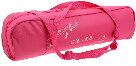 Yardwe Melodica Tasche für 32 Tasten aus Wasserabweisendem Canvas mit Griff Leicht und Stilvoll für Reise und Musikunterricht Geeignet Rosa Sopran Melodica Trägerin