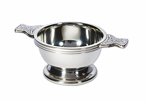 Wentworth Pewter - Extrakleine 5 cm Zinn-Quaich-Whiskyprobenkelch, toller Kelch für die Burns-Nacht