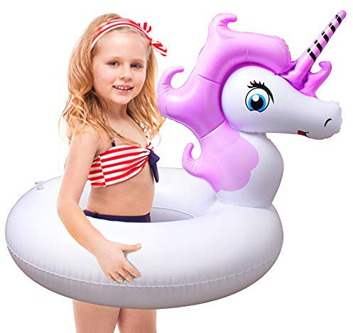 Unicorn Pool Float, Pool Floats for Kids Inflatable Unicorn Float for Pool Kids Floaties Swim Rings Summer Toys for Girls Boys Toddlers Child Floating Tubes